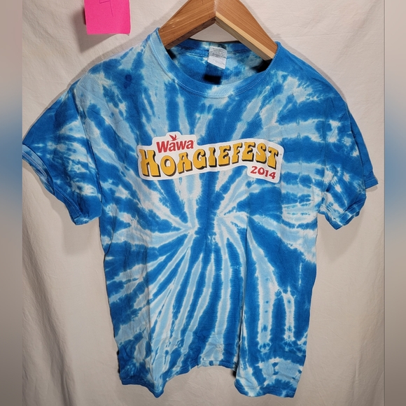 WAWA Hoagiefest 2014 Blue & White Tie-Dye Small Unisex Hoagie For Life T-Shirt! - Picture 8 of 11